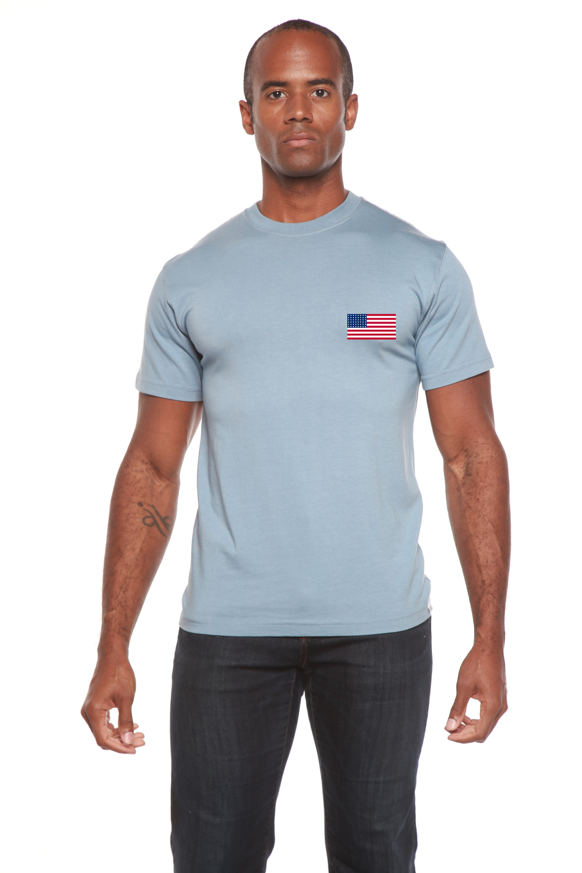 American Flag Men's Bamboo Viscose/Organic Cotton Short Sleeve Graphic T-Shirt