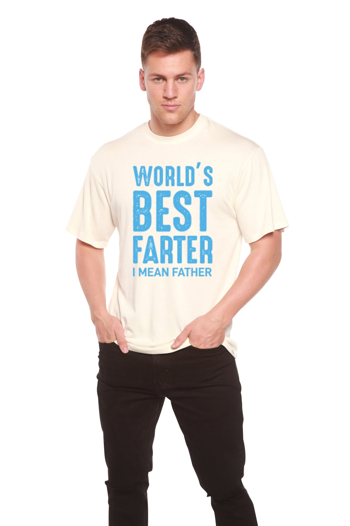 World's Best Farter Men's Bamboo Viscose/Organic Cotton Short Sleeve Graphic T-Shirt