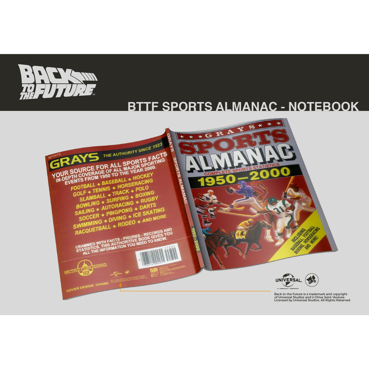 Back to the Future Part II Grays Sports Almanac notebook