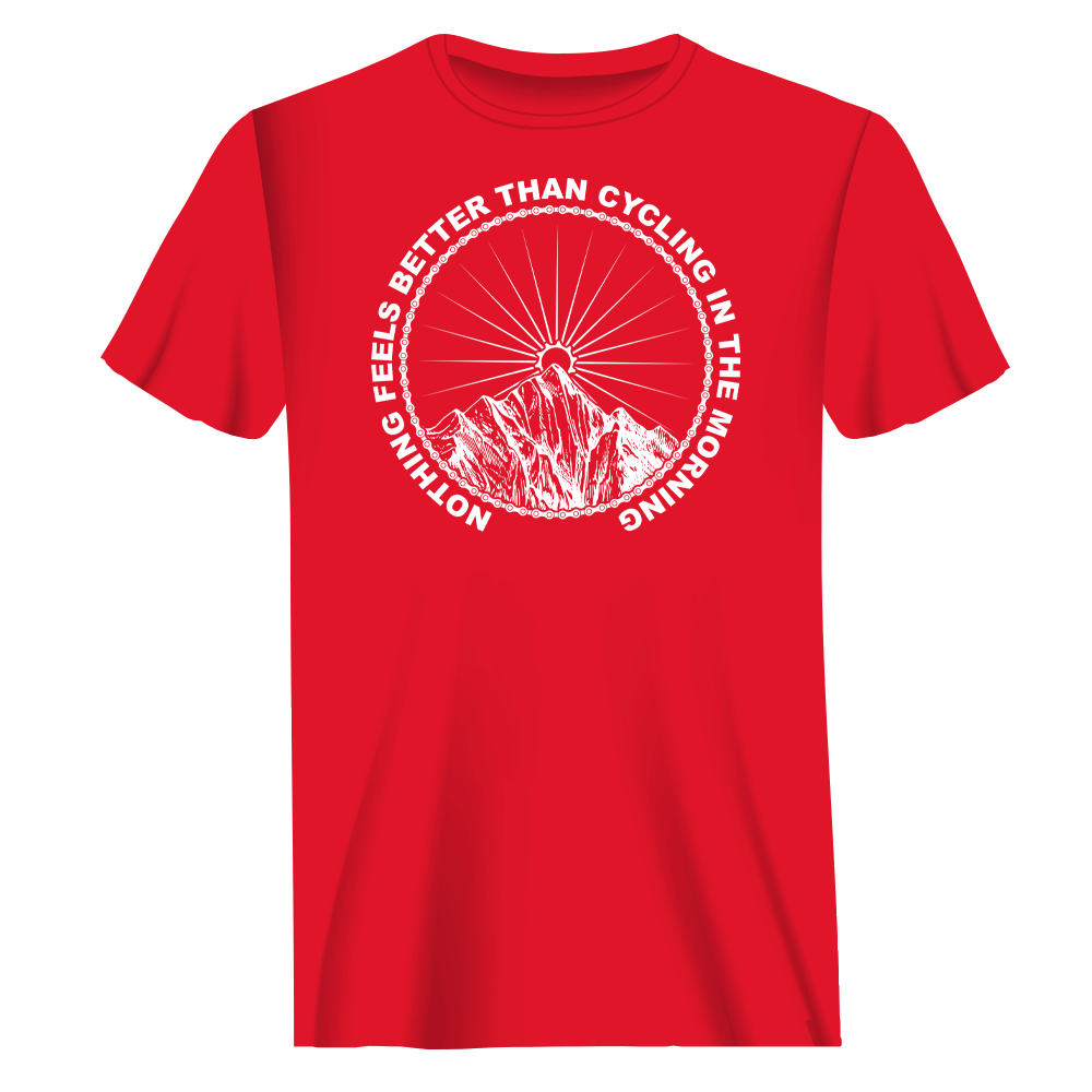 Cycling In The Morning Man T-Shirt