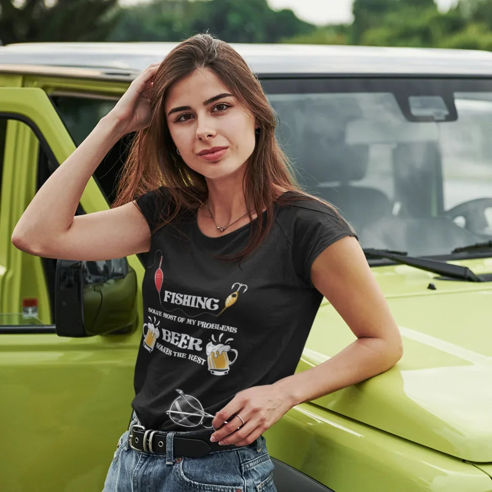 Fishing Solves All My Problem T-Shirt for Women