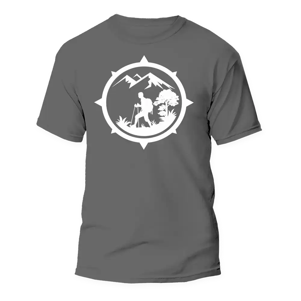 Hiking Mountain Compass Man T-Shirt