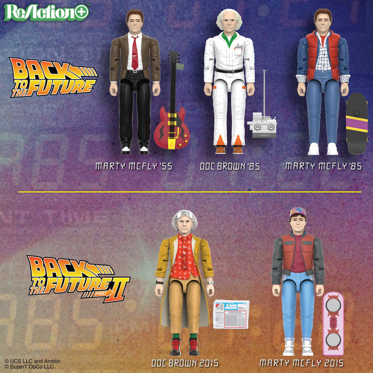 ReAction Back to the Future Part II ReAction+ Wv2 Doc Brown 2015 3¾-inch Retro Action Figure