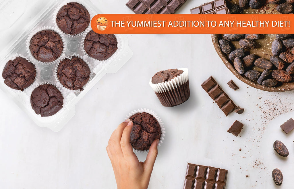 Carbolicious Chocolate Muffin Low-Carb Sugar-Free - 6 Pack - Only 3g Net Carbs per Muffin!