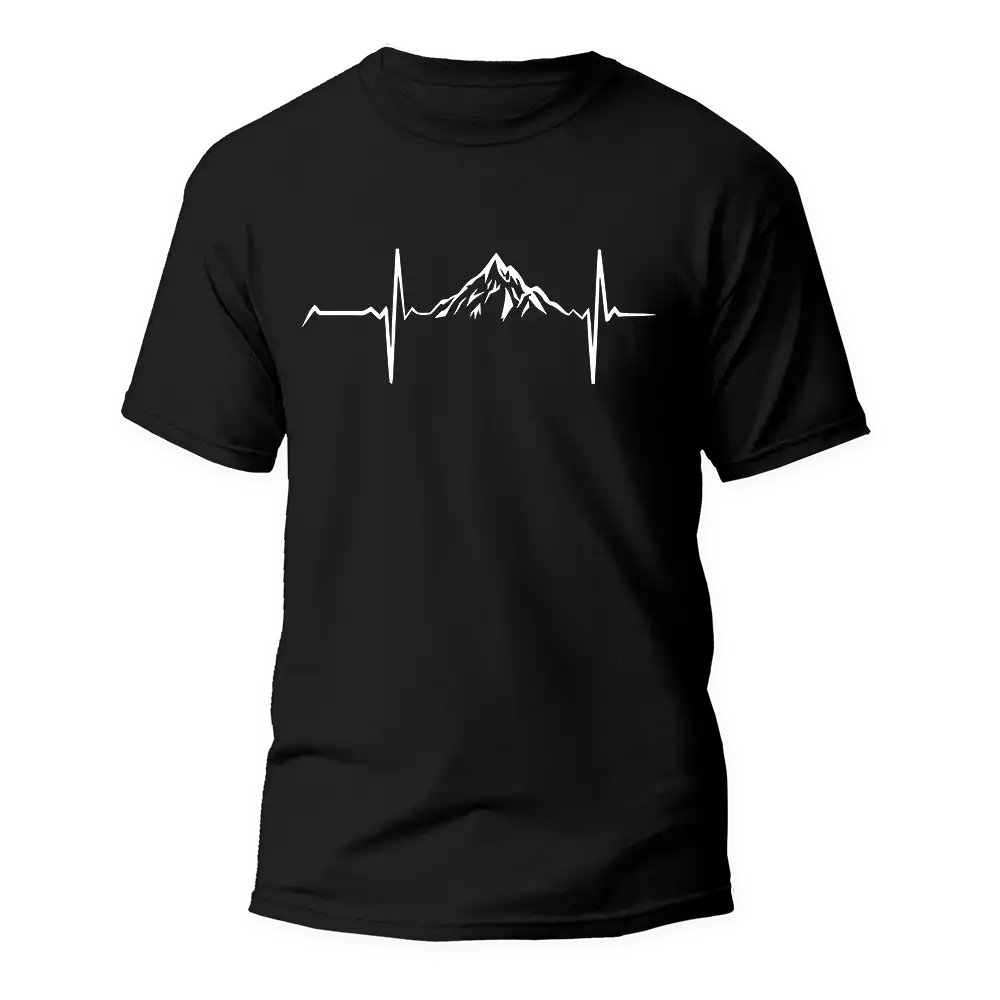 Mountain Hiking Heartbeat Unisex T-Shirt