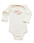 Mama's Favorite Gift Organic Bodysuit Long Sleeve