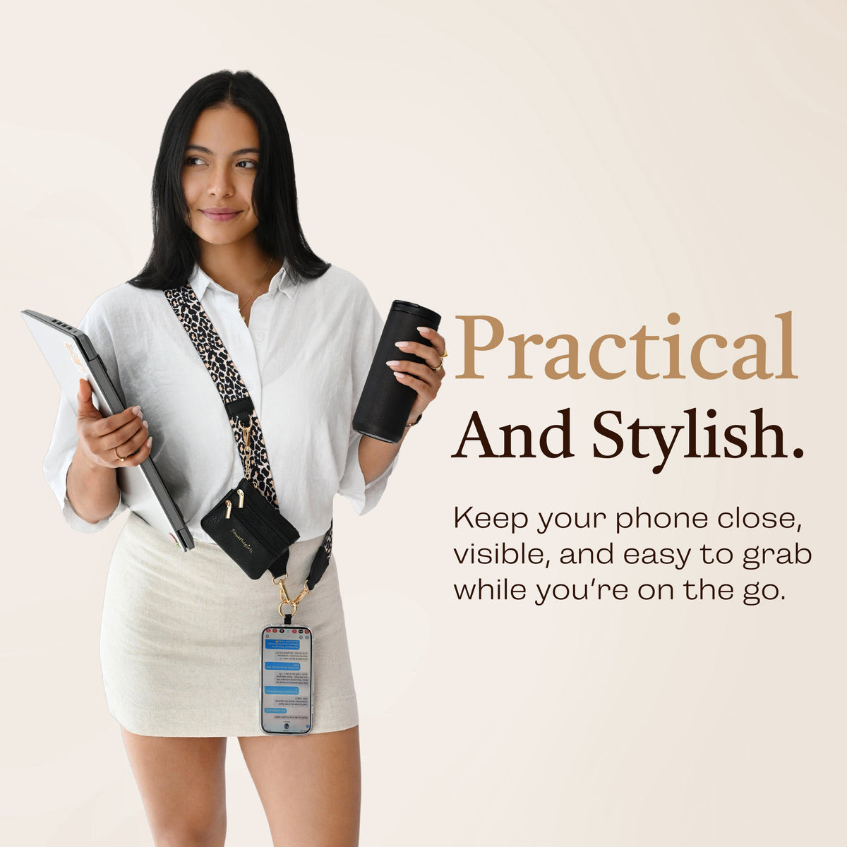 Clip & Go Strap w/Zippered Pouch