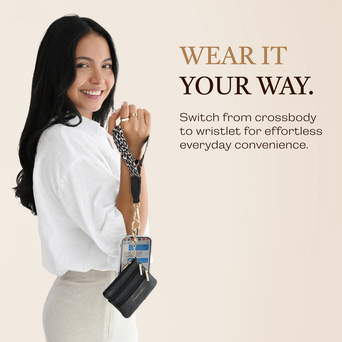 Clip & Go Strap w/Zippered Pouch