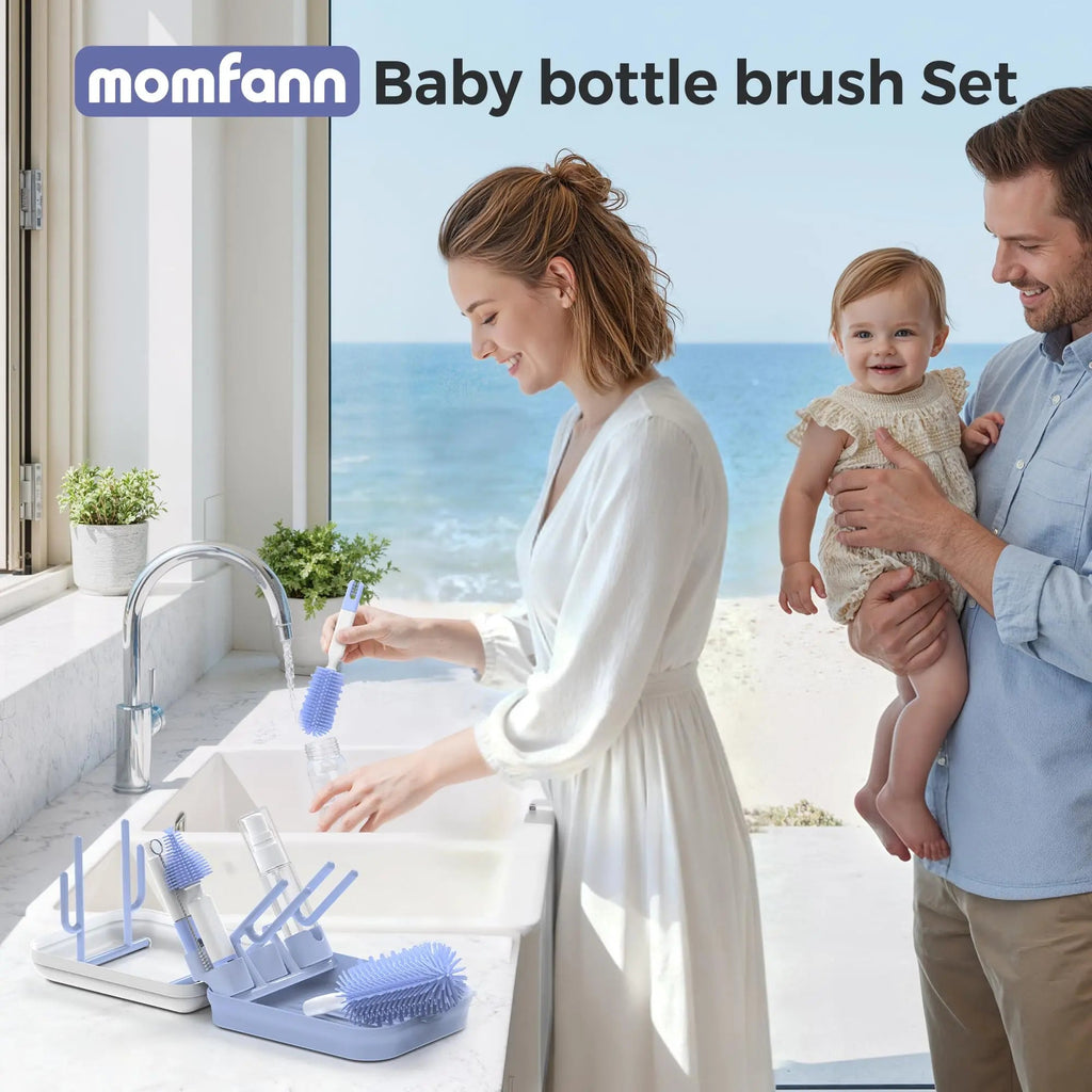 Momfann 8-in-1 Magnetic Baby Bottle Brush Set