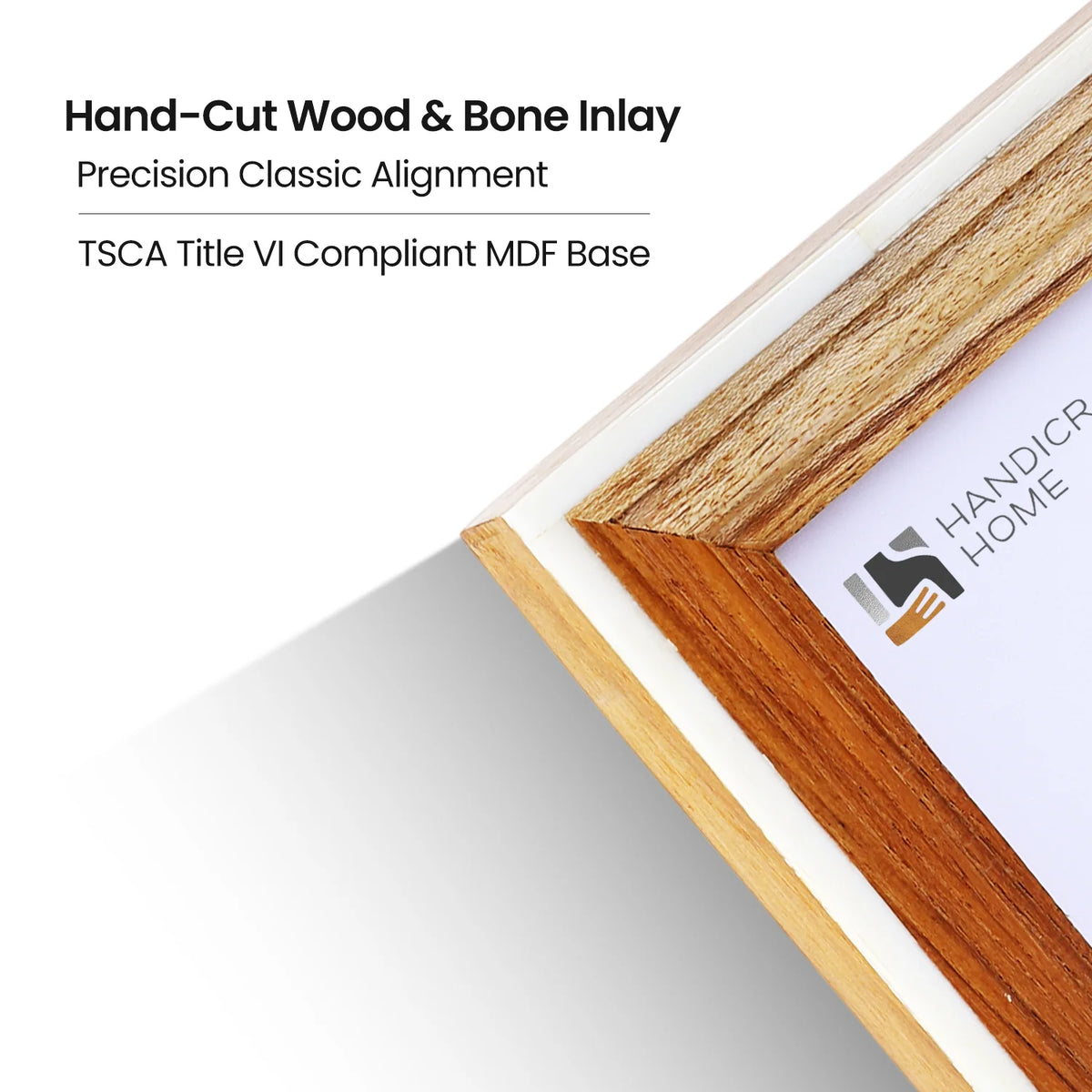Picture Frame Fairground Exhibit Collection Bone Inlay & Wood Natural – 4x6 & 5x7"
