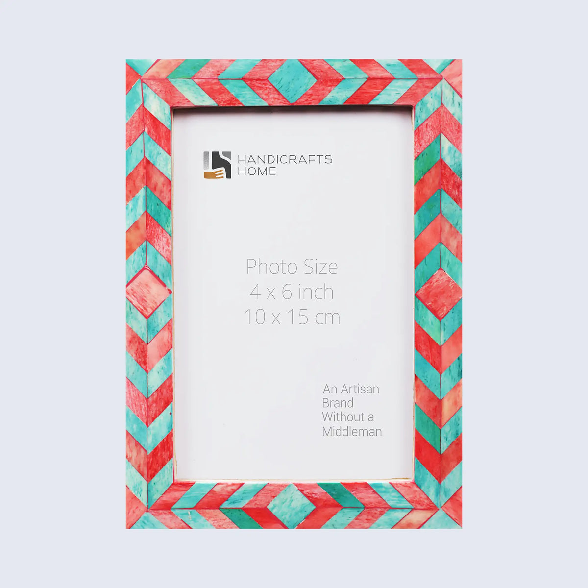 Picture Frame Mosaic Chevron Collection Resin Inlay Green Red 3 Sizes