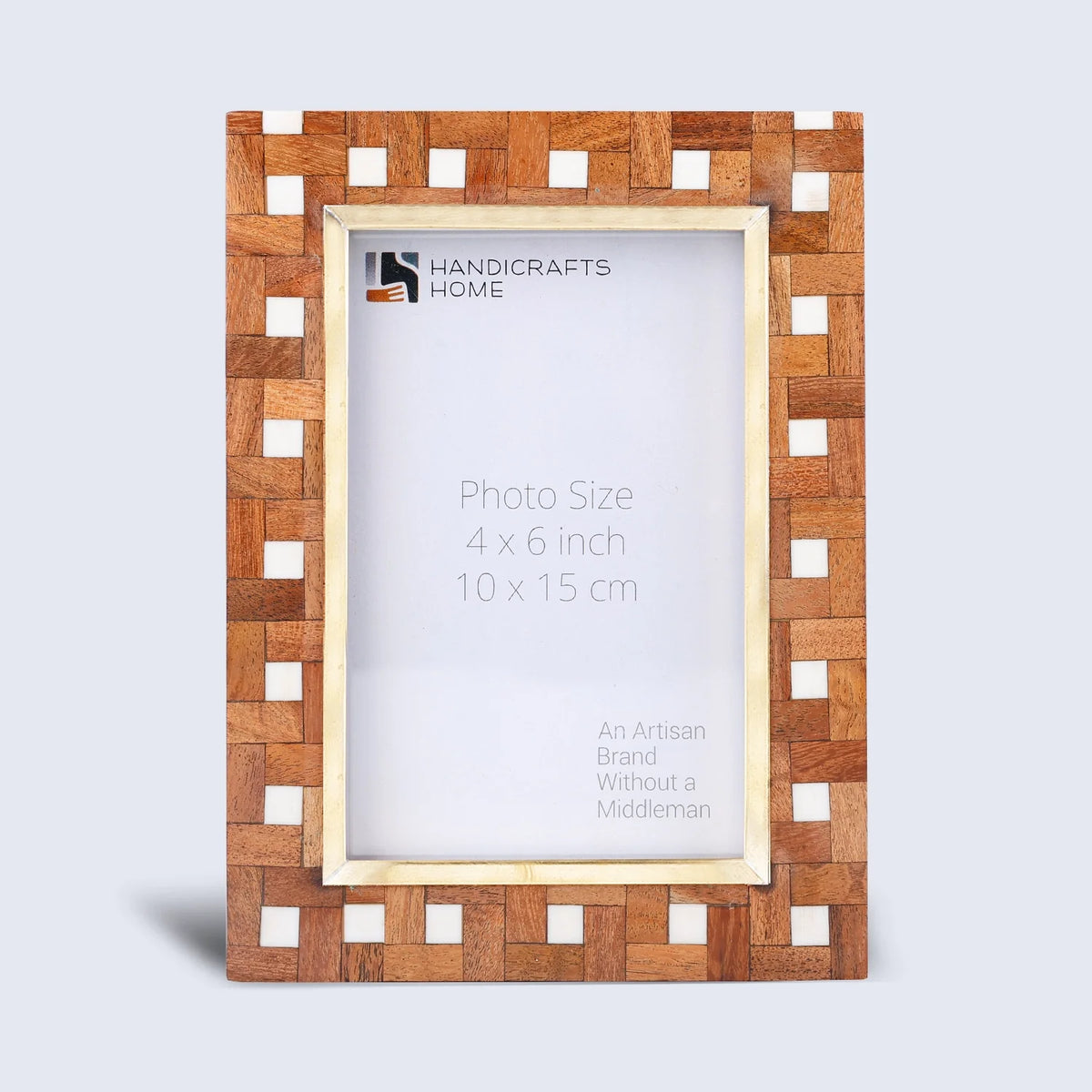 Halo Parquet Picture Frames | Parquet Wood Inlay | 4x6 5x7