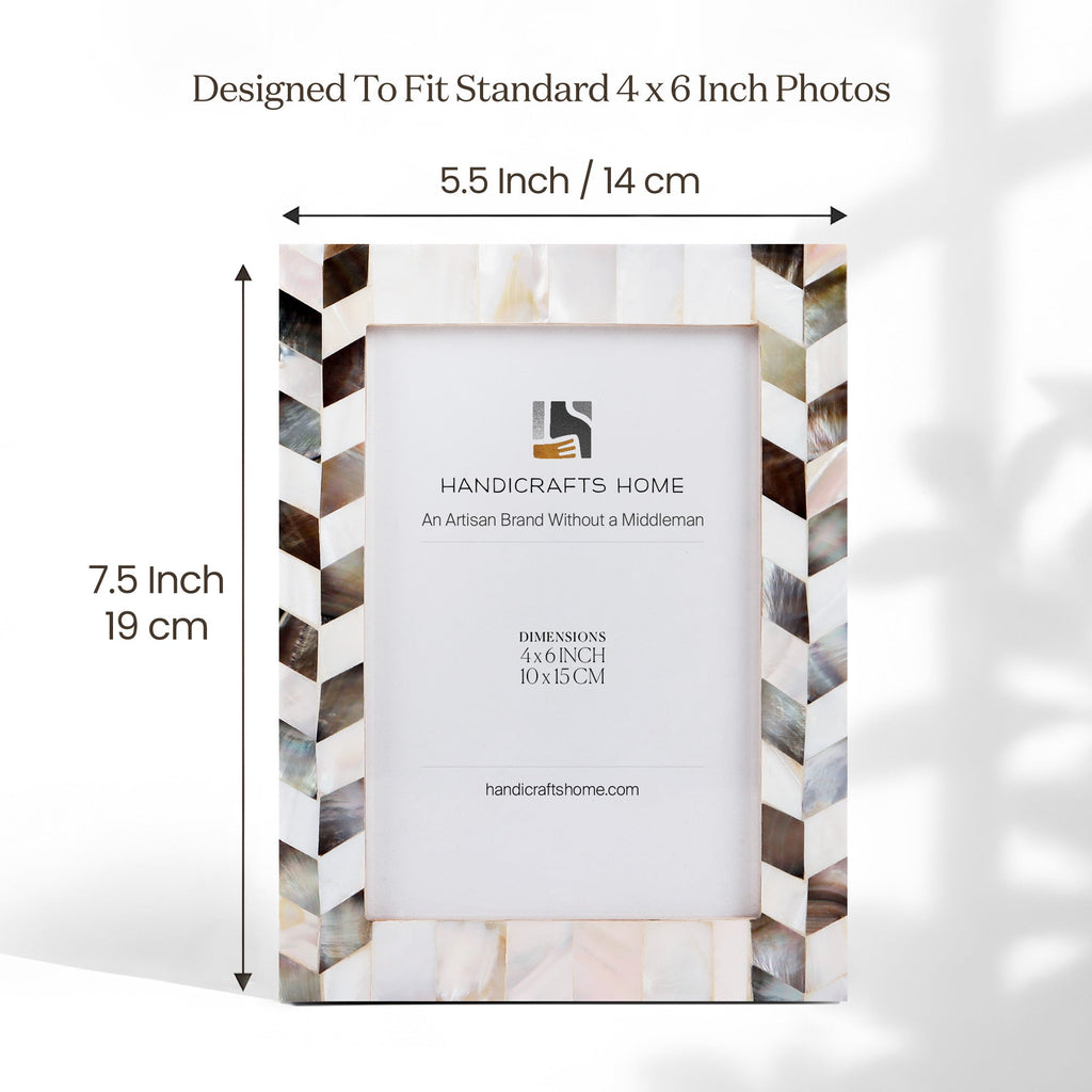 Mother of Pearl Picture Frame | Pearlescent Barley | 4x6 5x7 8x10
