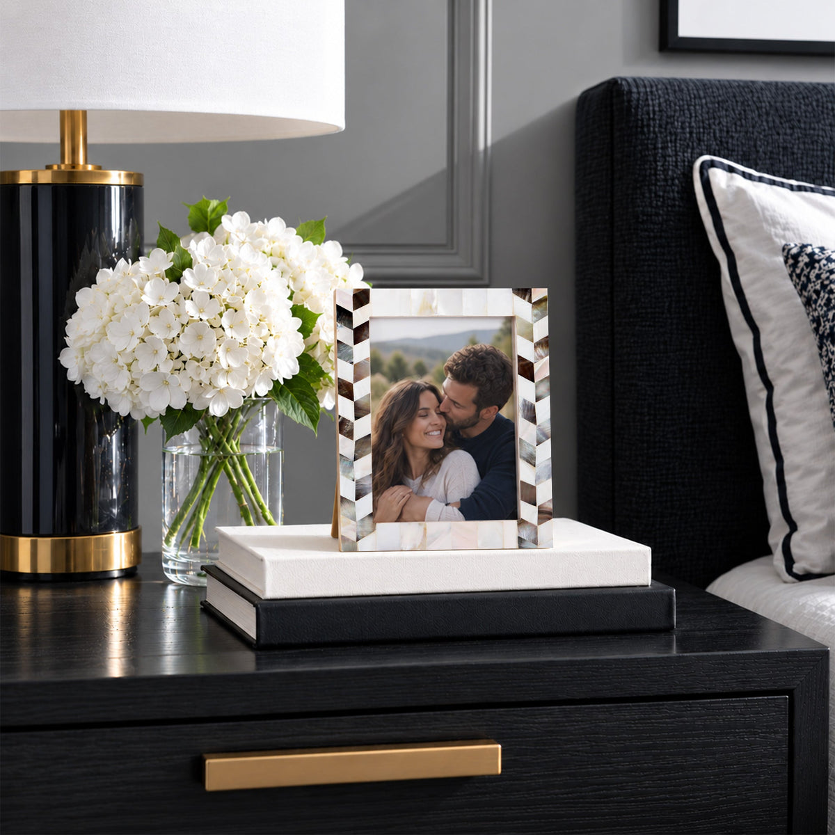 Mother of Pearl Picture Frame | Pearlescent Barley | 4x6 5x7 8x10