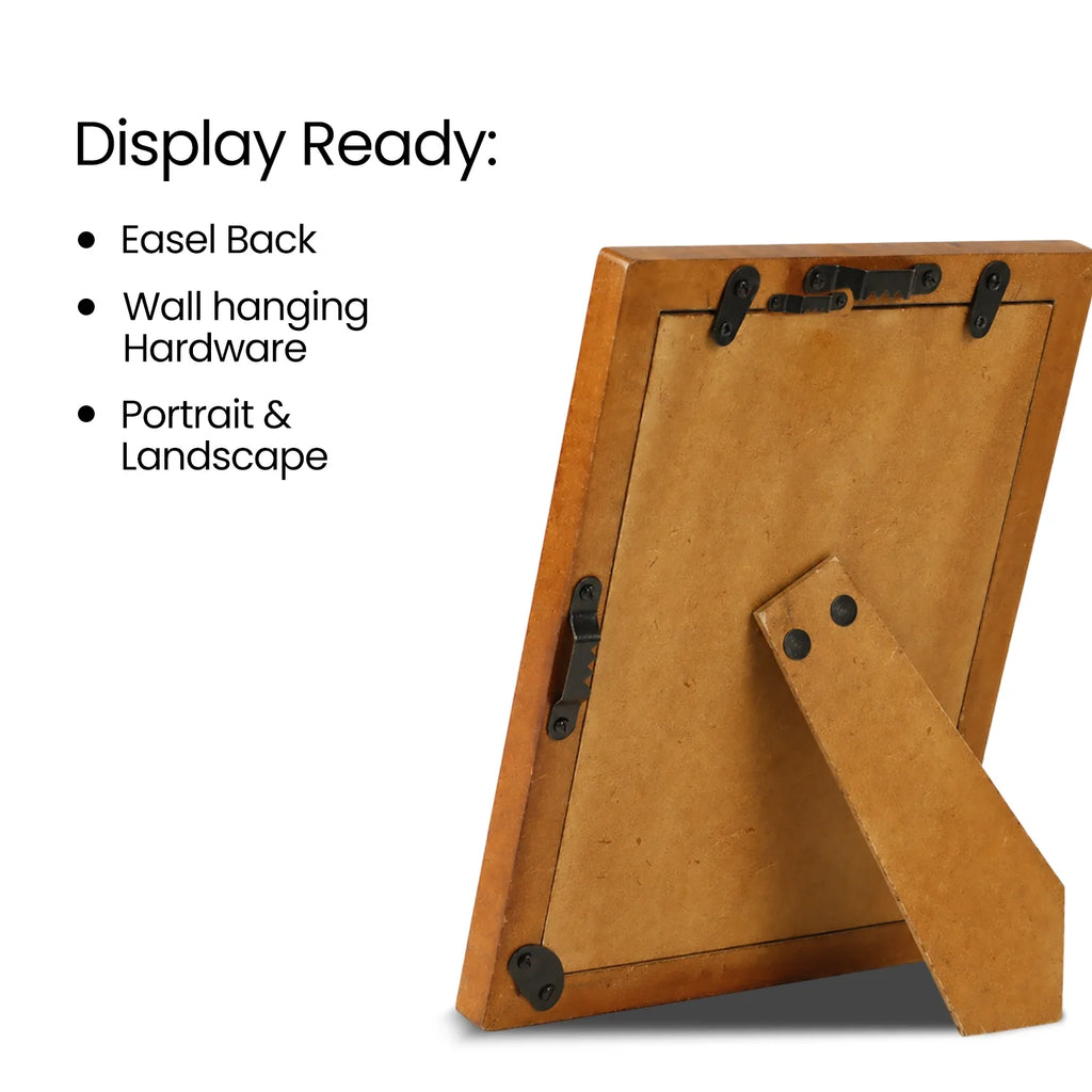 Picture Frame Woodstrip Tile Collection Wood & Bone Inlay Multi – 4x6 & 5x7"