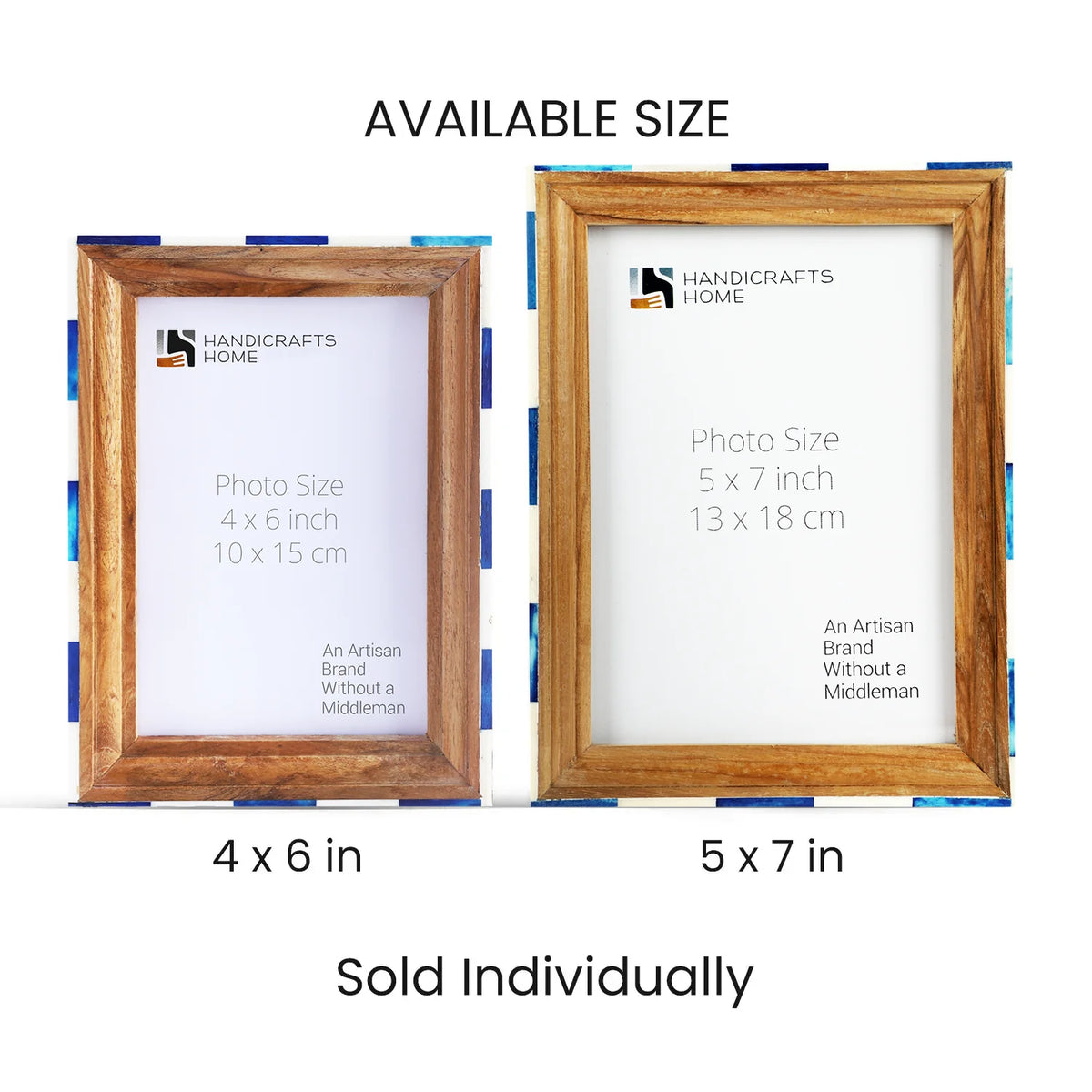 Picture Frame Handmade Fairground Carousel Bone Inlay Wood – 4x6 & 5x7"