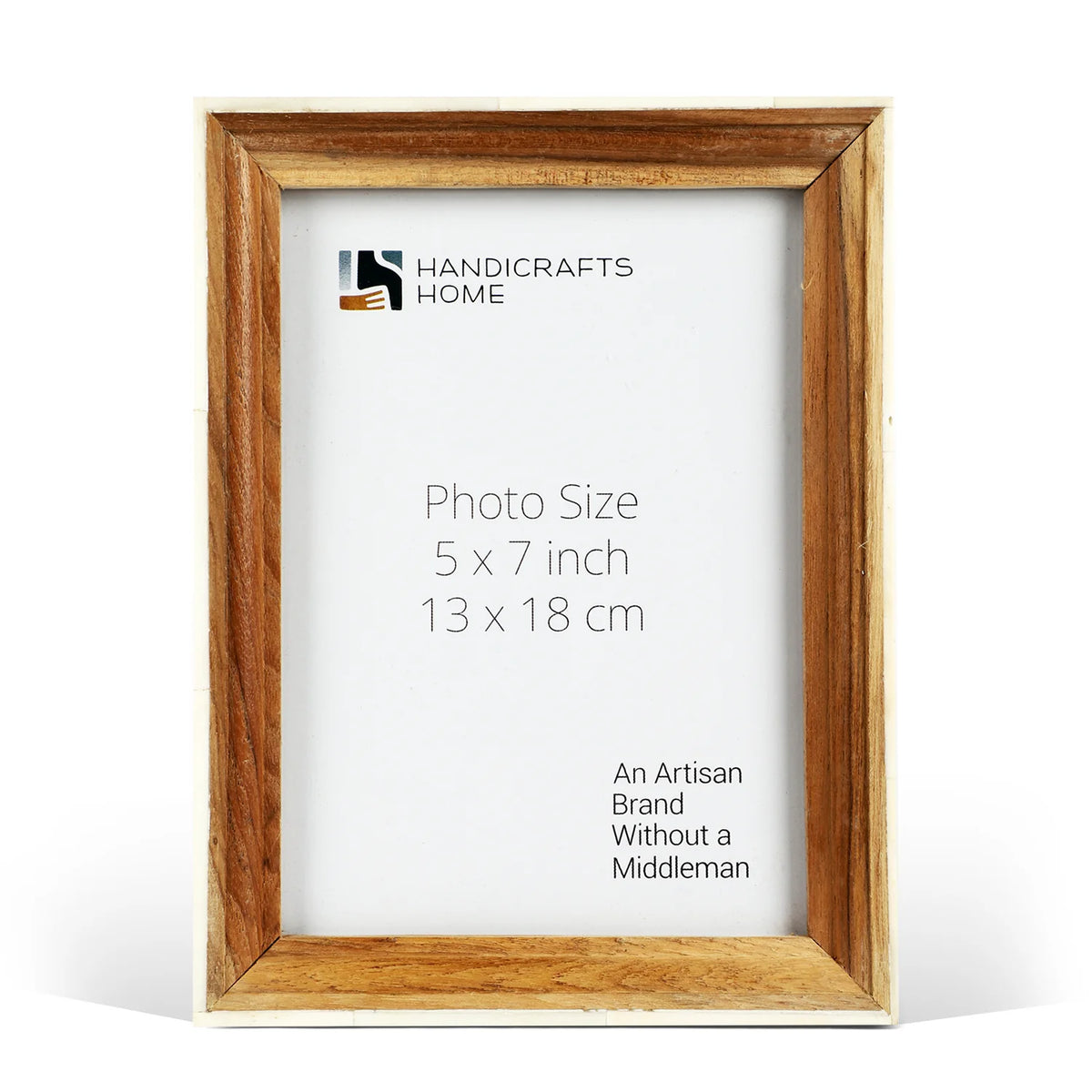 Picture Frame Fairground Exhibit Collection Bone Inlay & Wood Natural – 4x6 & 5x7"