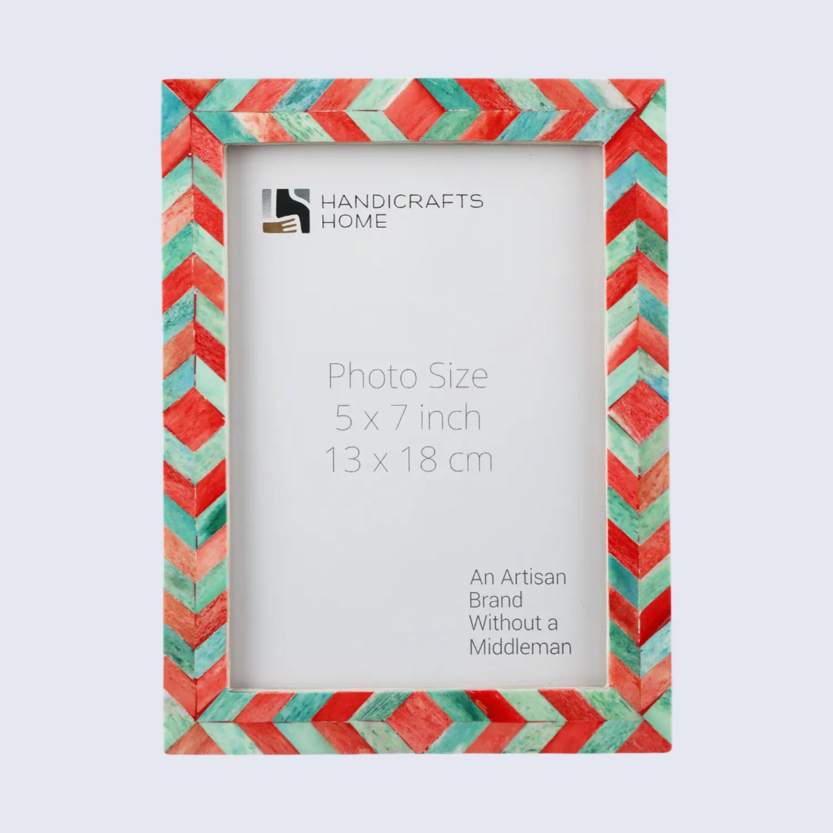 Picture Frame Mosaic Chevron Collection Resin Inlay Green Red 3 Sizes
