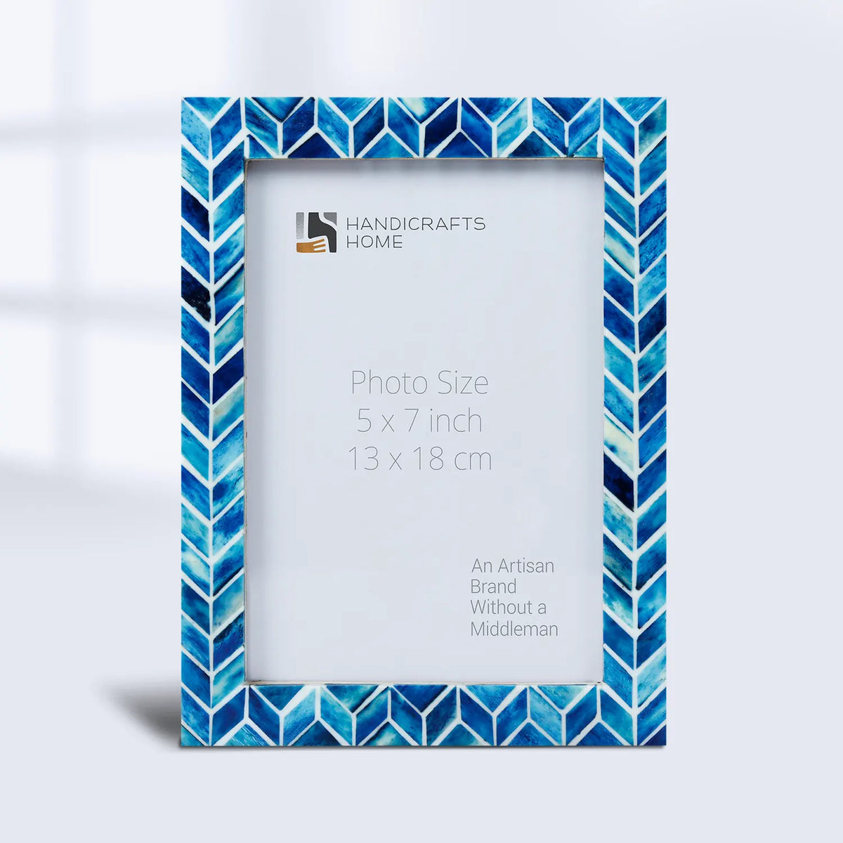 Picture Frame Arctic Ice Pattern Collection Resin inlay Blue & White 4x6, 5x7 & 8x10