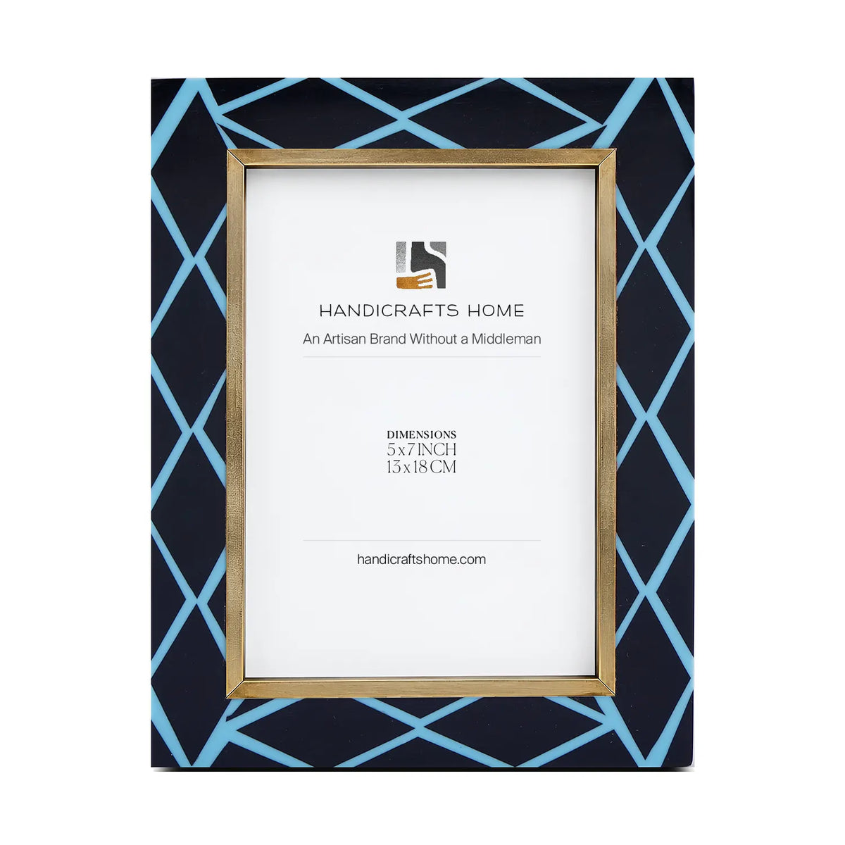 Picture Frame Halo Mamba Collection Resin Inlay & Brass Multi-Color – 4x6, 5x7 & 8x10