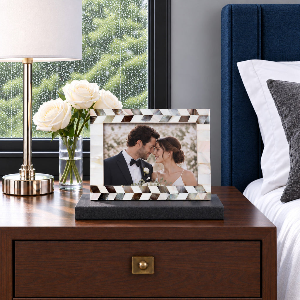 Mother of Pearl Picture Frame | Pearlescent Barley | 4x6 5x7 8x10