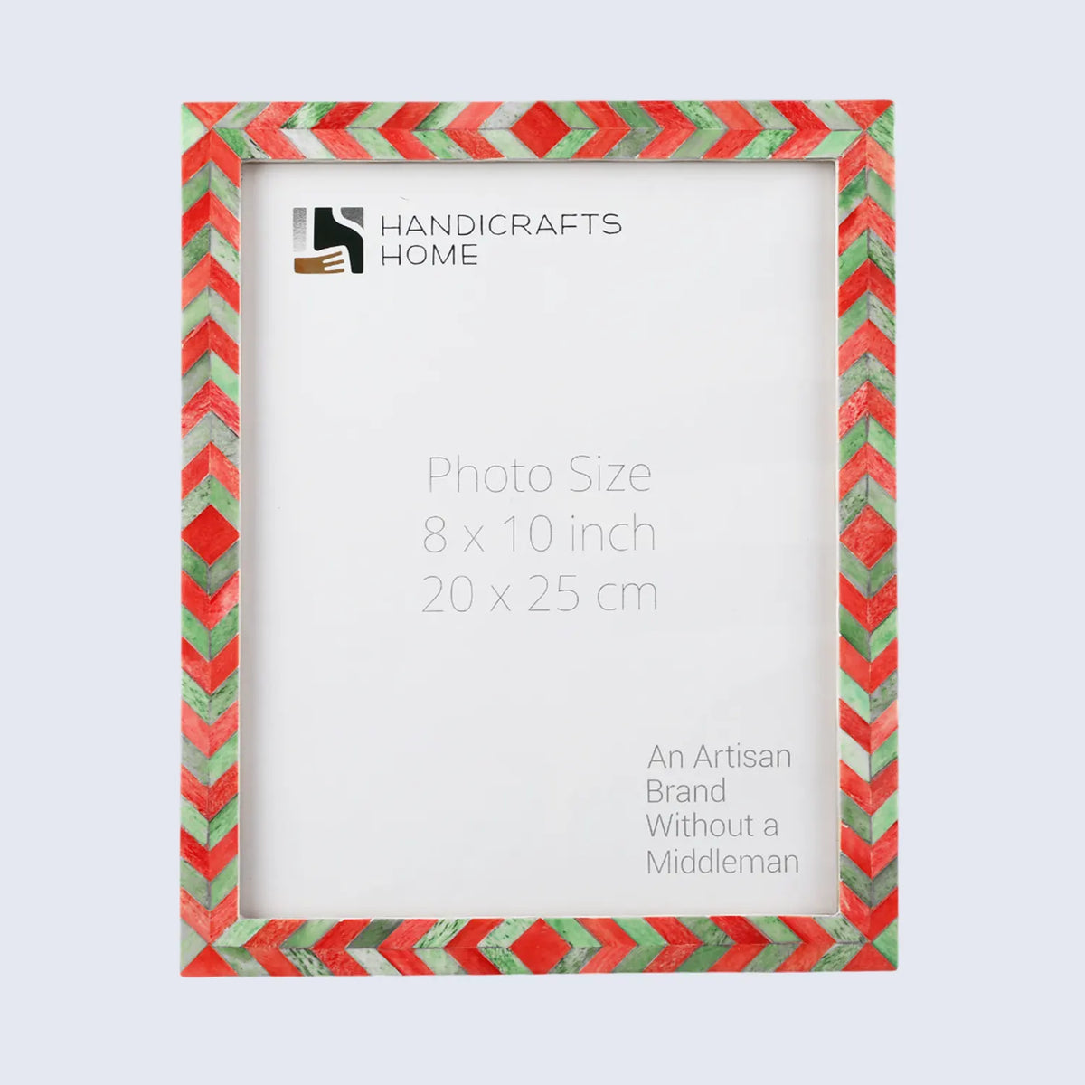 Picture Frame Mosaic Chevron Collection Resin Inlay Green Red 3 Sizes