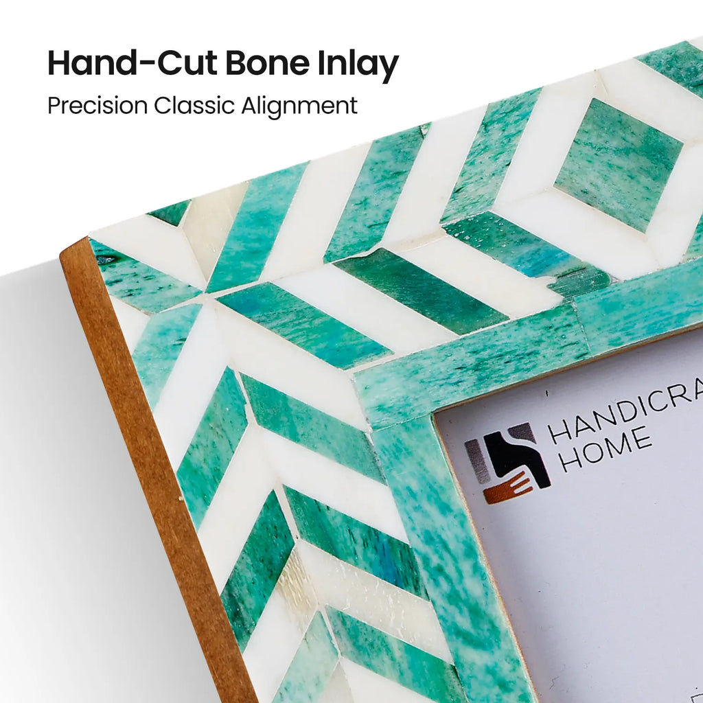 Taj Bone Inlay Picture Frame | Taj Chevron | 4x6