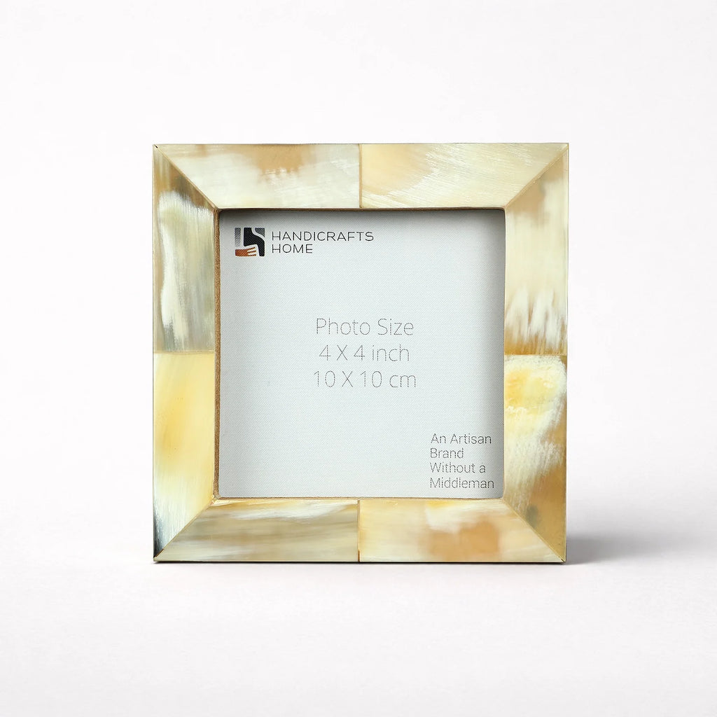 Horn Inlay Picture Frame Tabletop Wall 4x4 4x6 5x7 8x10