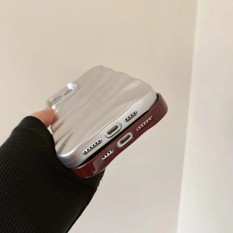 RuffleWave Satin iPhone Case