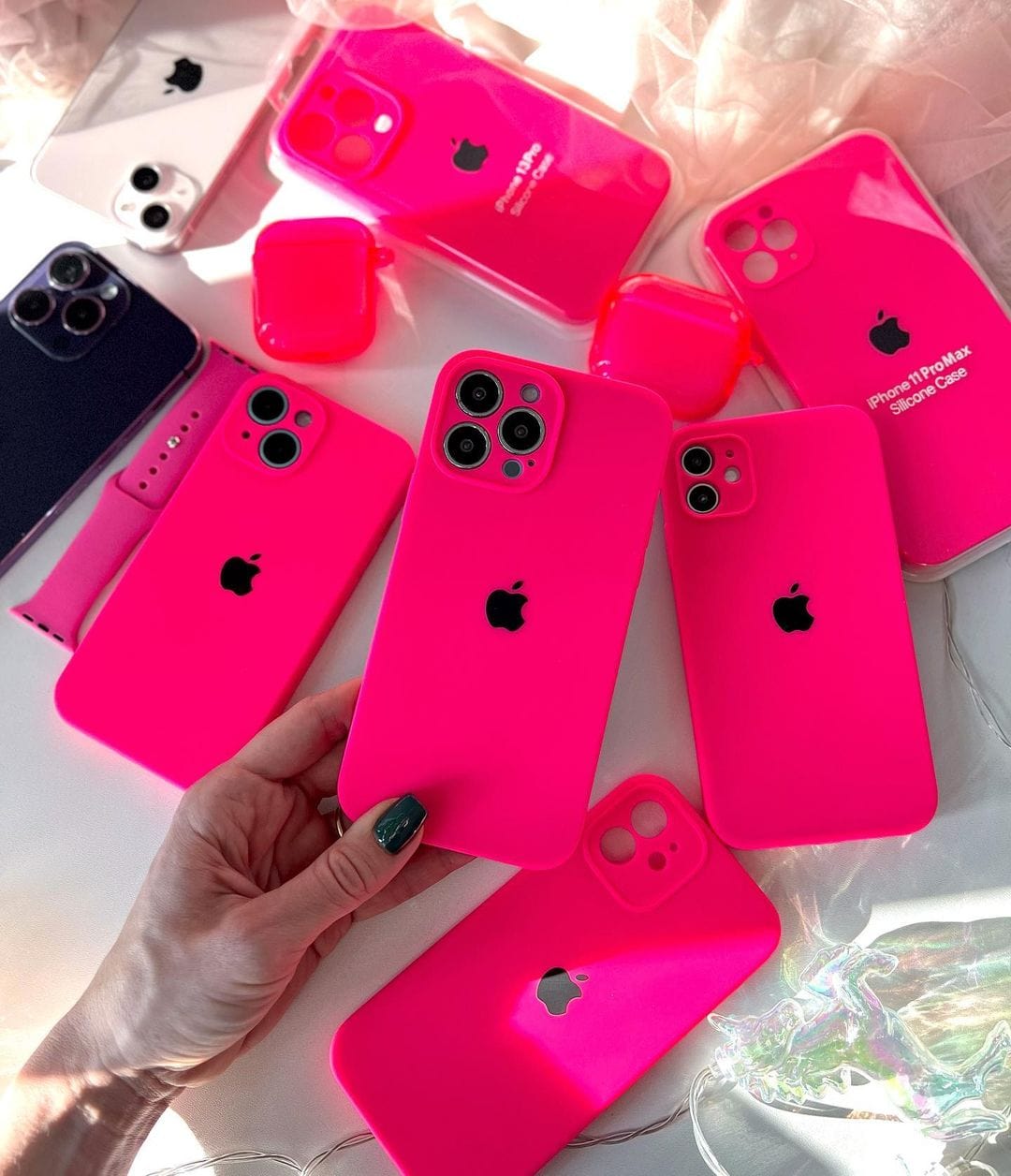iPhone Camera Protection Silicone Case (Firefry Rose)