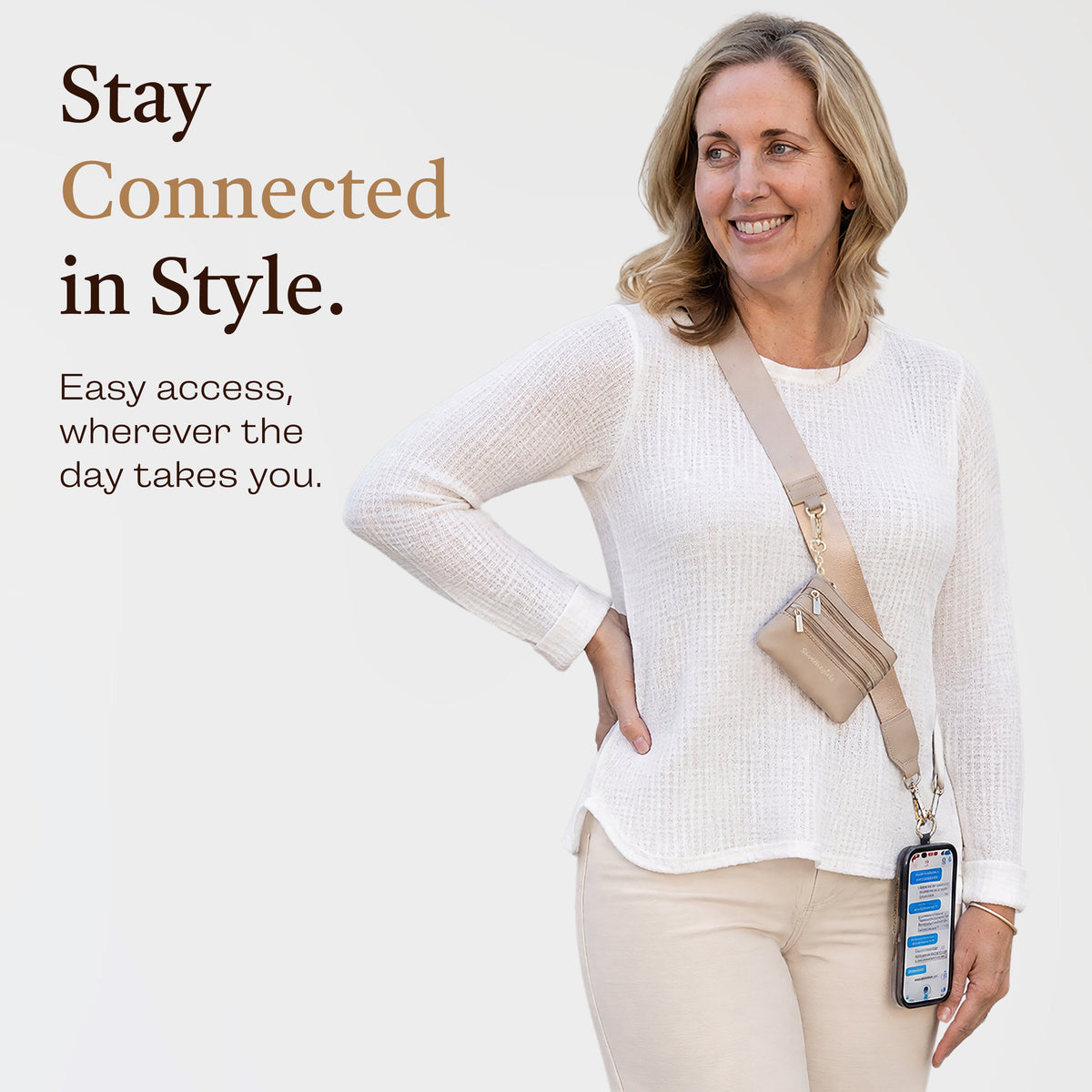 Clip & Go Strap with Pouch - Neutral Collection