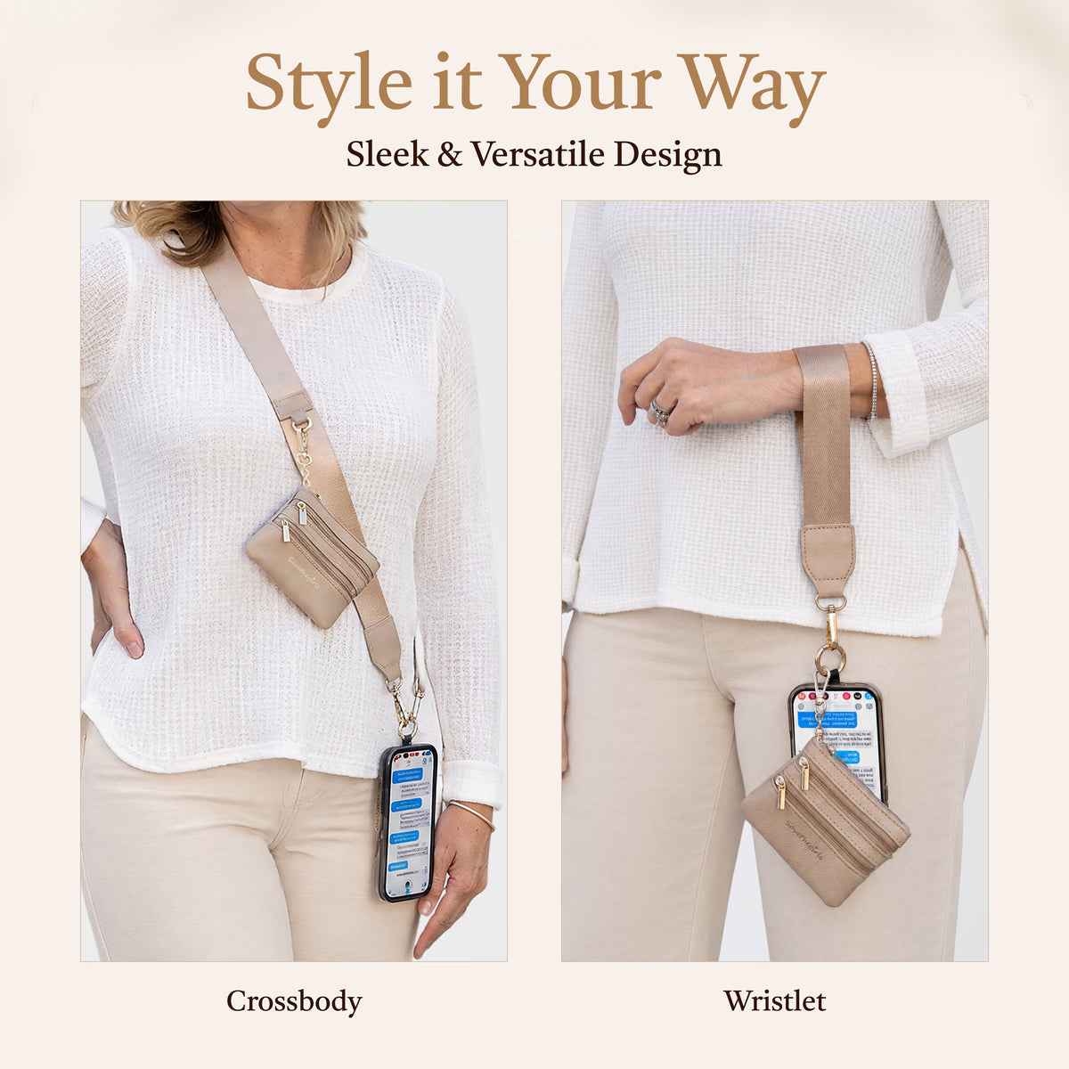 Clip & Go Strap with Pouch - Neutral Collection
