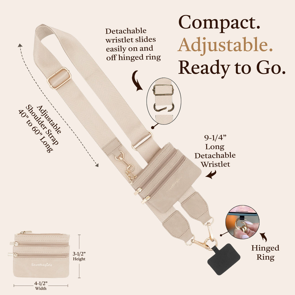 Clip & Go Strap with Pouch - Neutral Collection