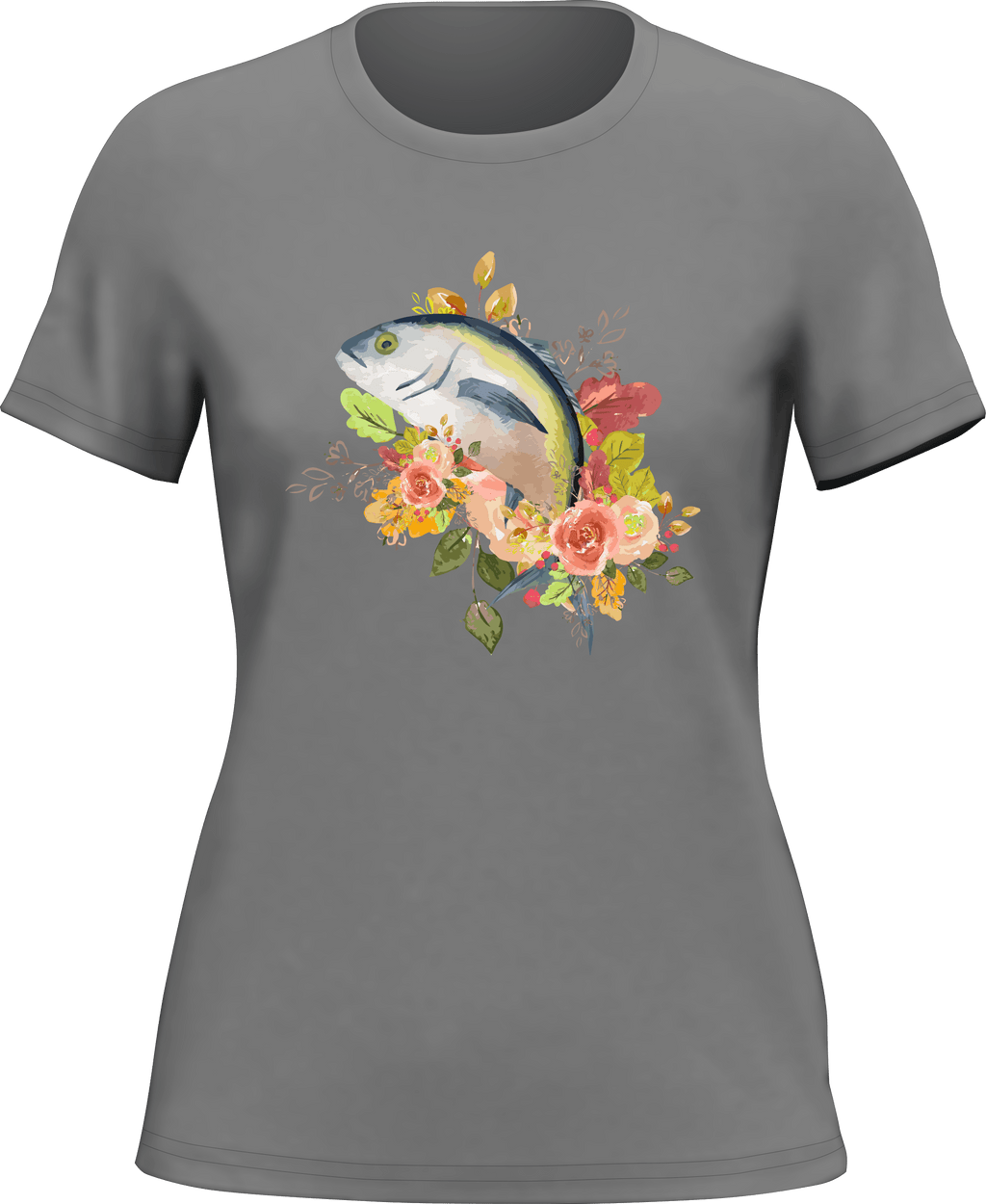 Fishing Flower T-Shirt for Women