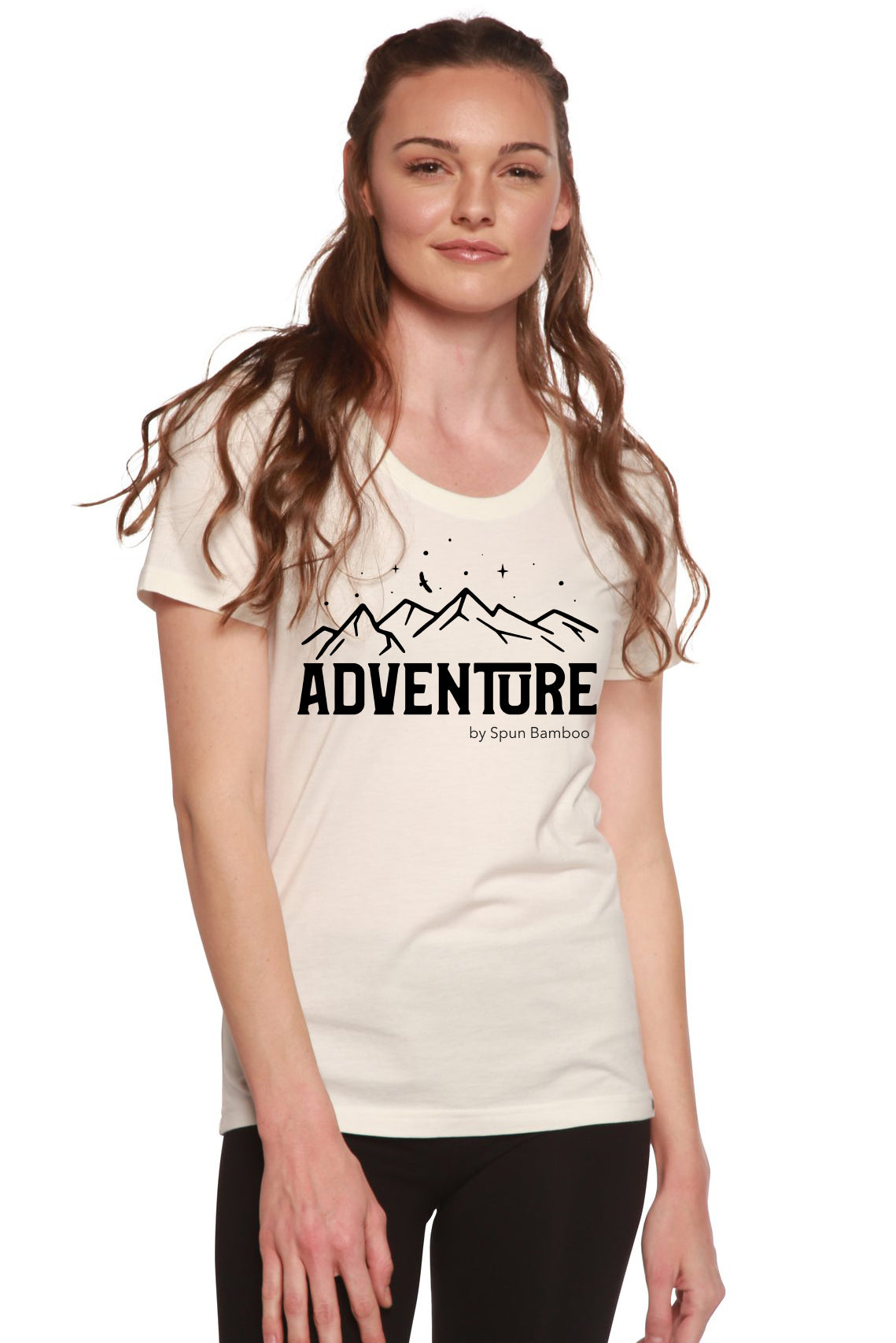Adventure Printed Women's Bamboo/Cotton Short Sleeve Scoop Neck T-Shirt