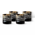 Whiskey Shot Cups Set Knot Pattern Real Ox Horn 6.5 oz, Pack 4, 8 & 12