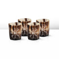 Whiskey Shot Cups Set Nordic Compass Pattern Real Ox Horn 6.5 oz, Pack 4, 8 & 12