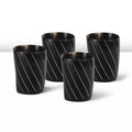 Whiskey Shot Cups Set Twist Pattern Real Ox Horn 6.5 oz, Pack 4, 8 & 12