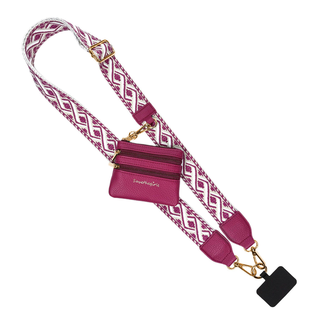 Clip & Go Strap w/Zippered Pouch XOXO