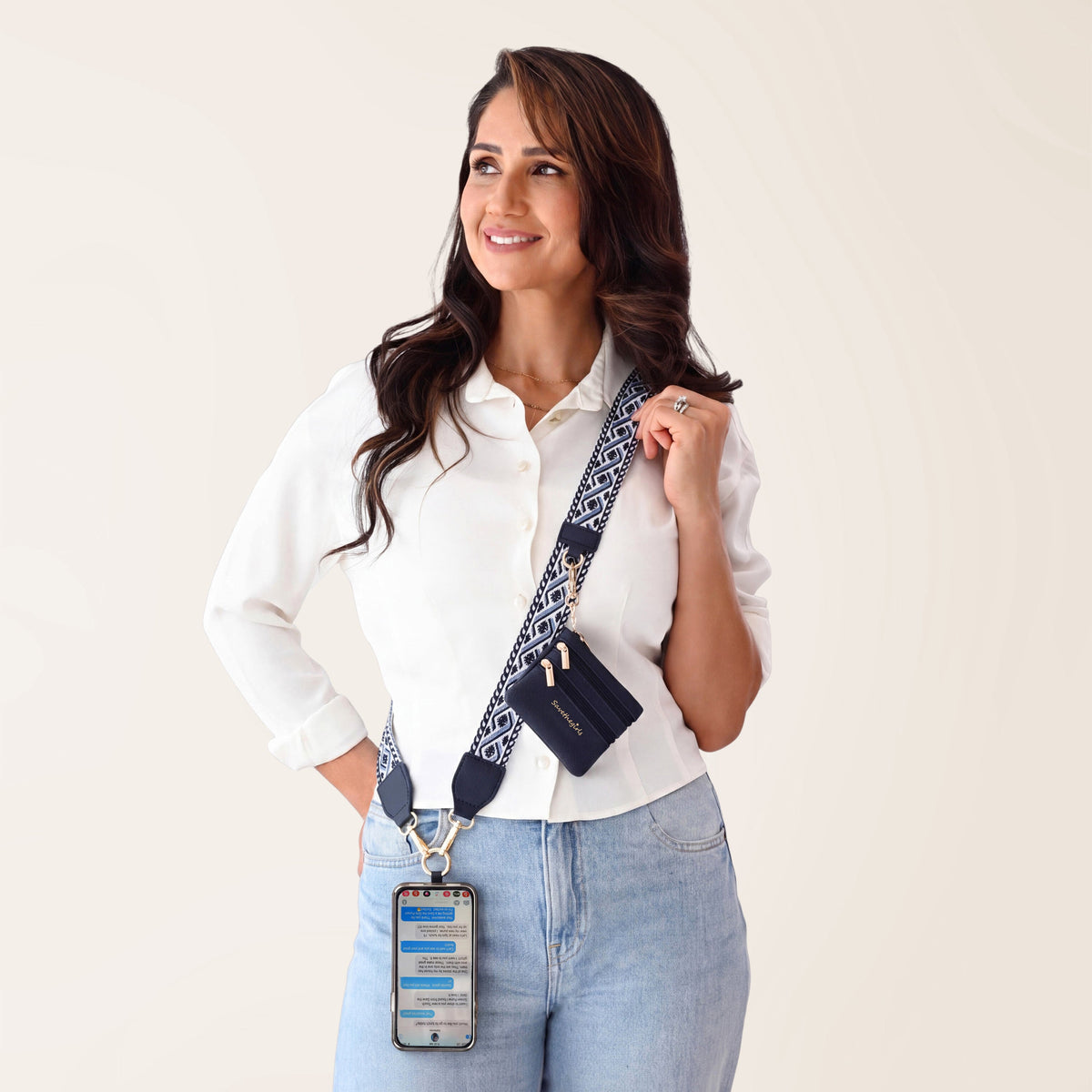 Clip & Go Strap w/Zippered Pouch XOXO