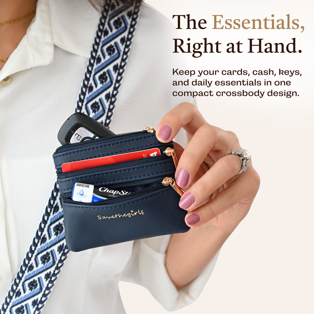 Clip & Go Strap w/Zippered Pouch XOXO