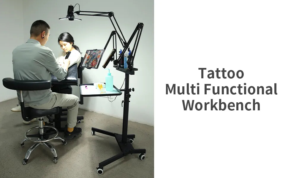 TAIDU Promotion Multi-Functional Double Holder Tattoo Workstation with Light