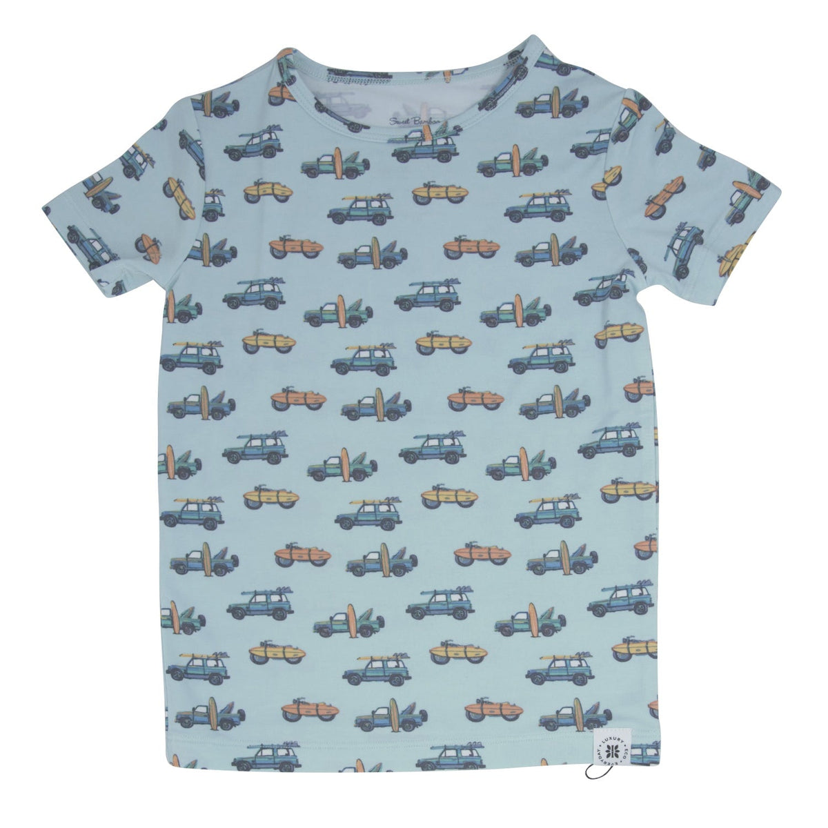 Surfing Beach Big Kid Pajama S/S
