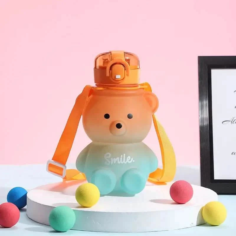BPA-free Kawaii Bear Straw Water Bottle