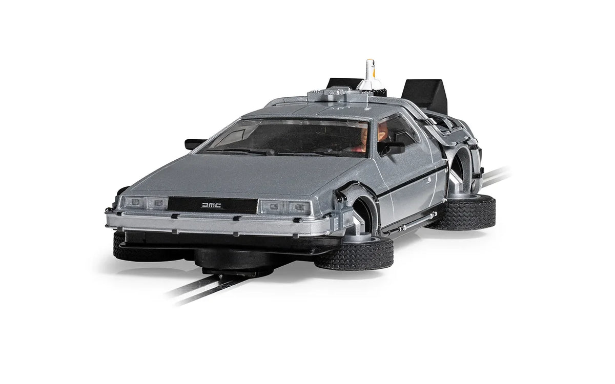 Scalextric Back to the Future Part II 1:32 scale Flying DeLorean Time Machine Slot Car