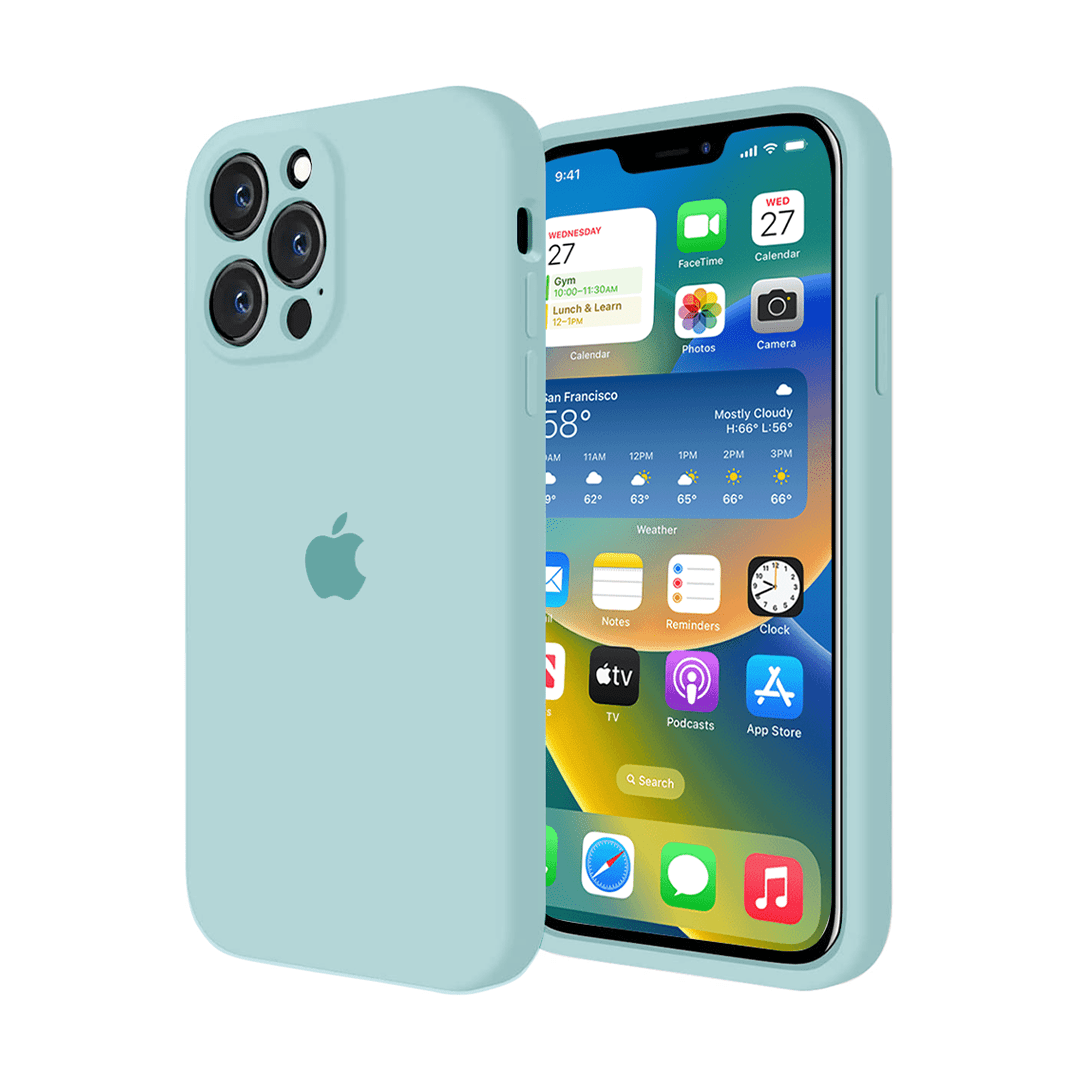iPhone Camera Protection Silicone Case (Glacier Blue)