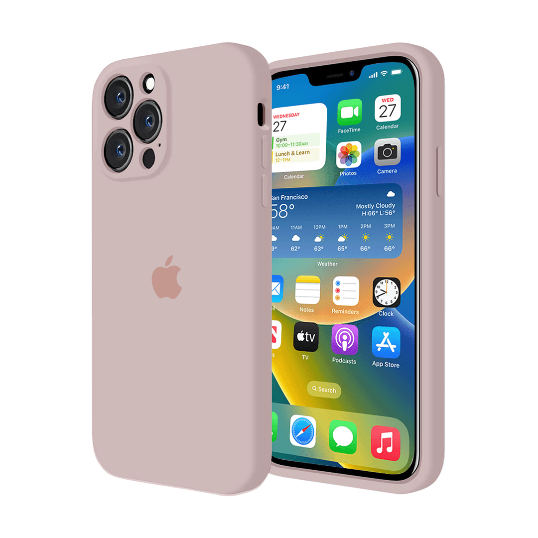 iPhone Camera Protection Silicone Case (Pink Sand)