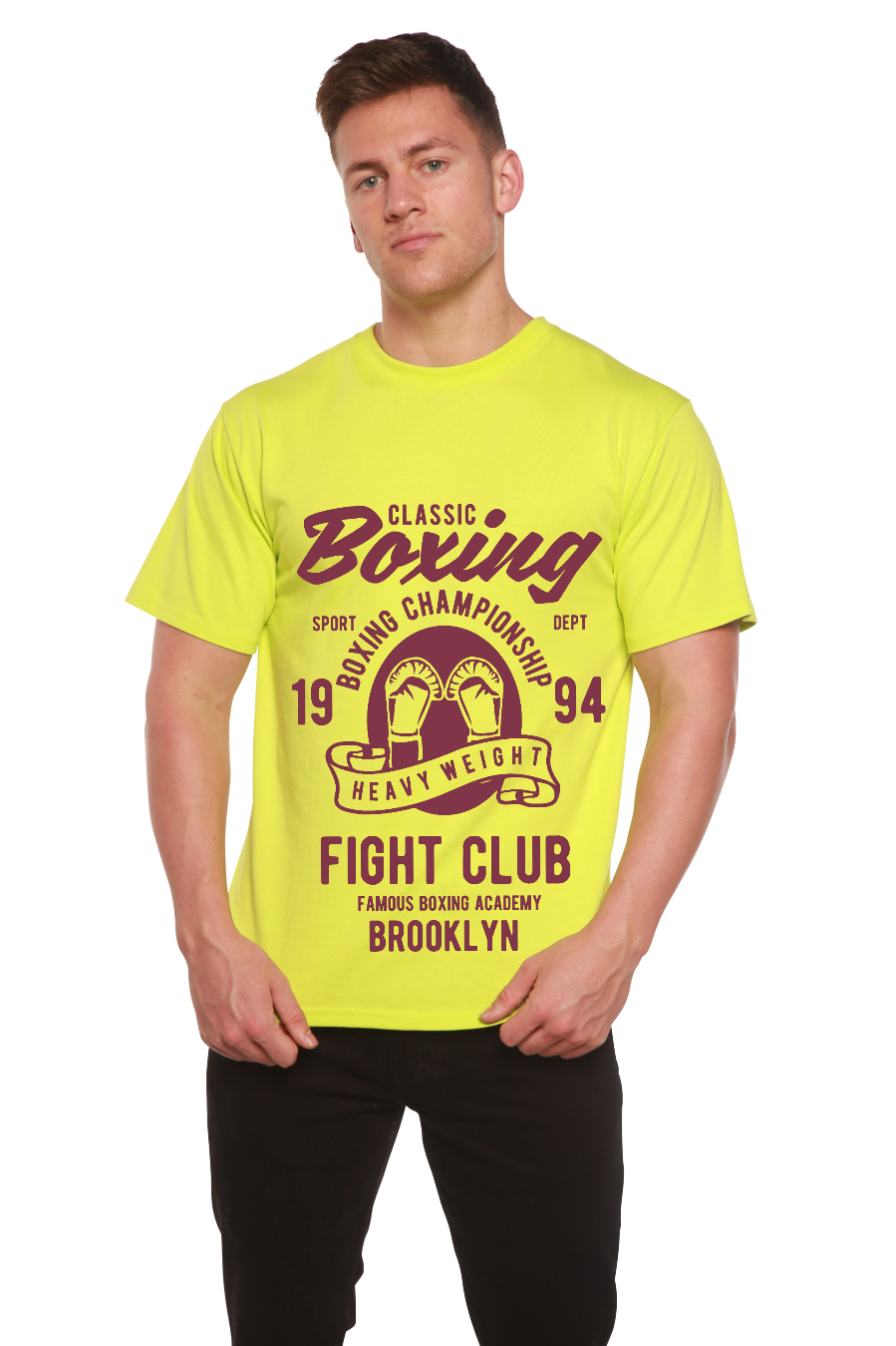 Classic Boxing Men's Bamboo Viscose/Organic Cotton Short Sleeve Graphic T-Shirt