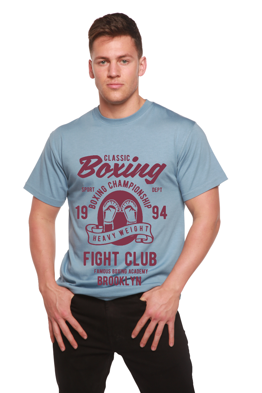 Classic Boxing Men's Bamboo Viscose/Organic Cotton Short Sleeve Graphic T-Shirt
