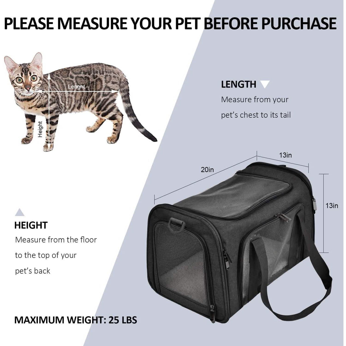 Collapsible Cat Dog Carrier